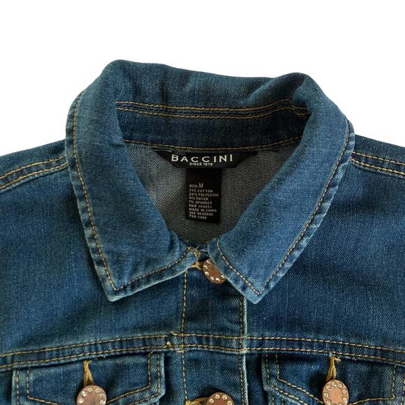 Via Penny Lane Reworked Apparel | Grateful Dead Bear Custom Upcycled Denim Vest - Picture 3 of 8